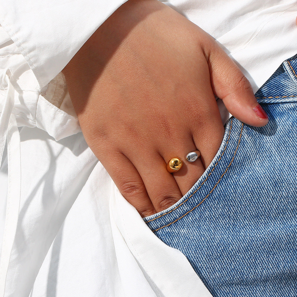 Seren Two-Tone Gold Ring