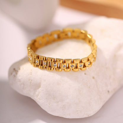 Gladia Gold Watch-Style Bracelet