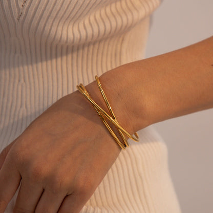 Dolly Gold Plated Bangle Bracelet