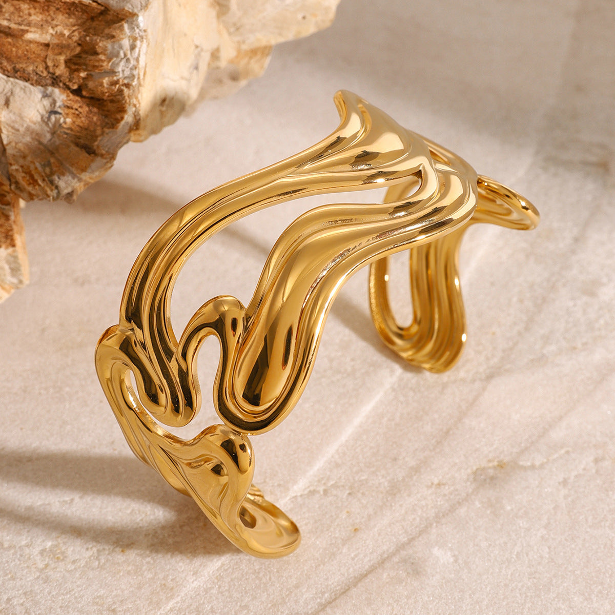 Anissa Gold Cuff Bracelet