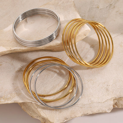 Shannon Gold Bangle Bracelet Set