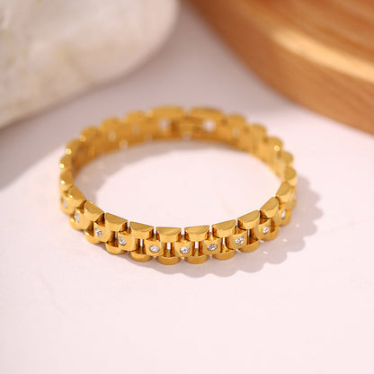 Gladia Gold Watch-Style Bracelet