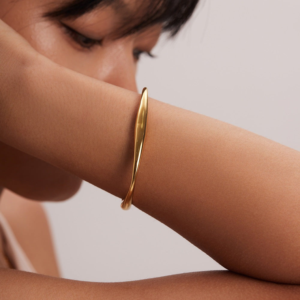 Tiffany Gold Plated Bangle Bracelet