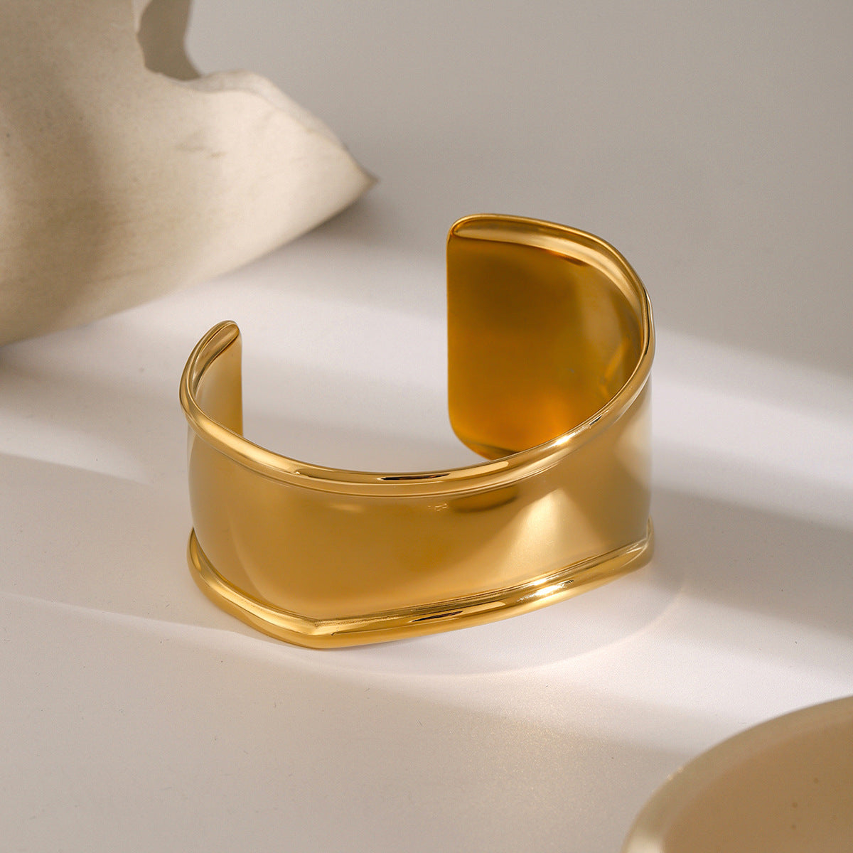 Rachel Gold Cuff Bracelet