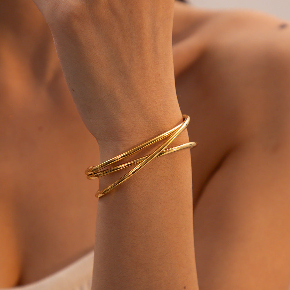 Dolly Gold Plated Bangle Bracelet
