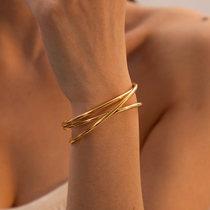 Dolly Gold Plated Bangle Bracelet