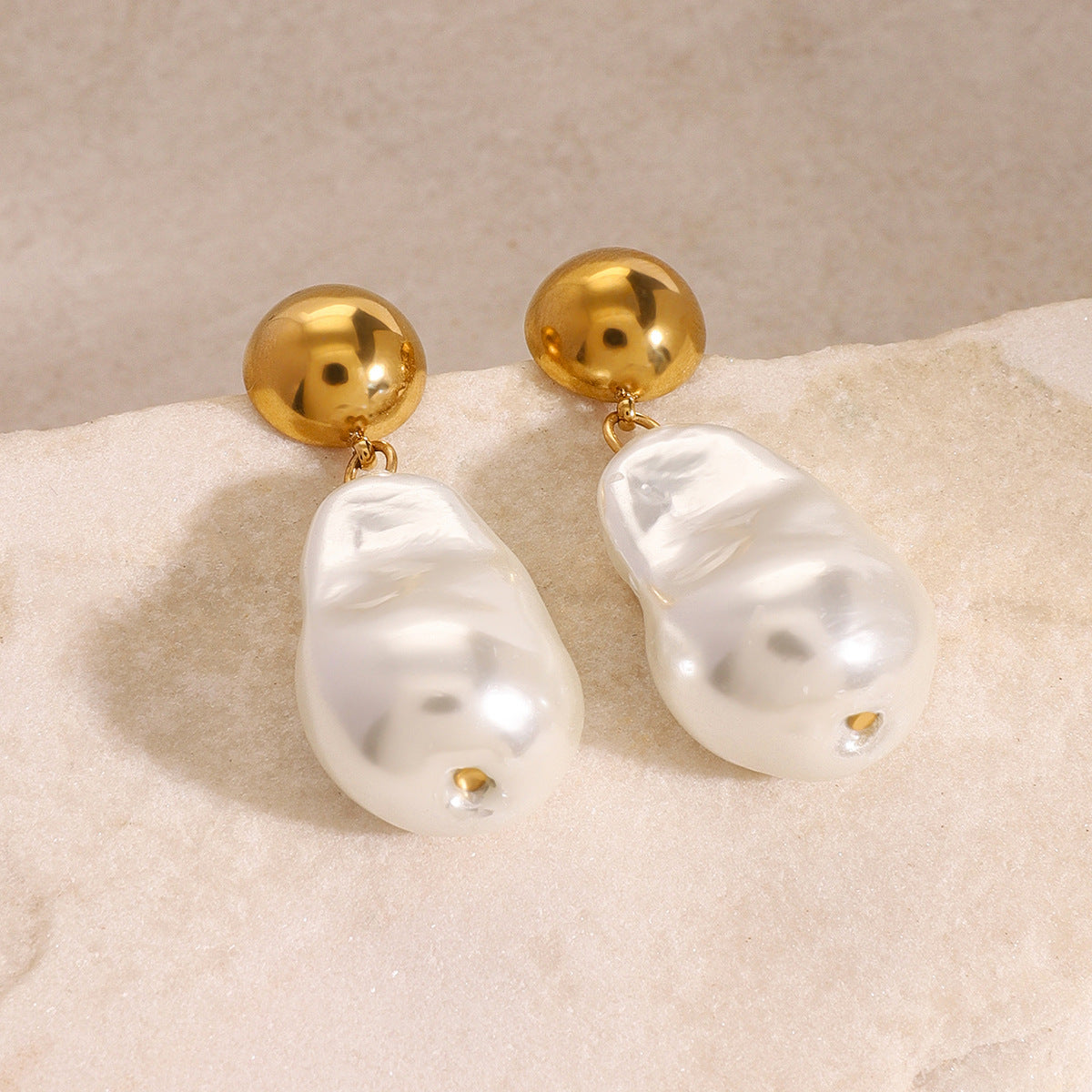 Ariana Earrings with Dangling Pearls