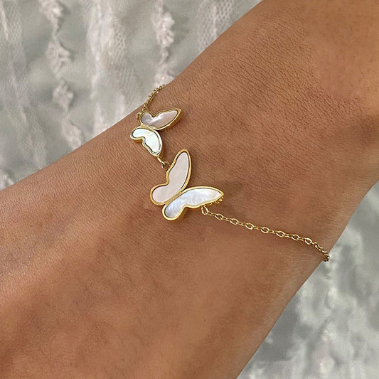 Blaire Pearl Butterfly Bracelet