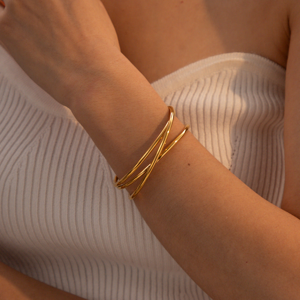 Dolly Gold Plated Bangle Bracelet