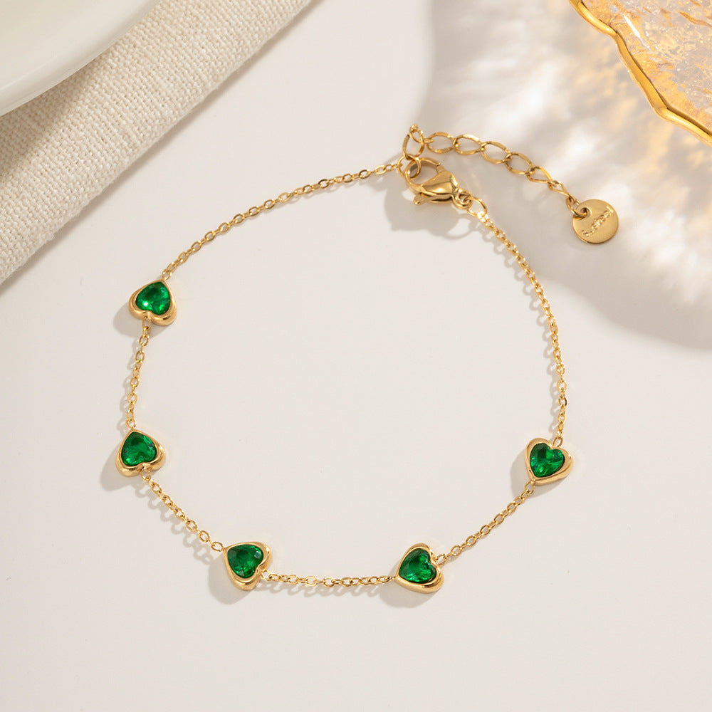 Green Heart Bracelet