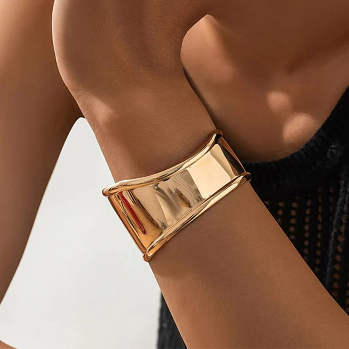 Rachel Gold Cuff Bracelet