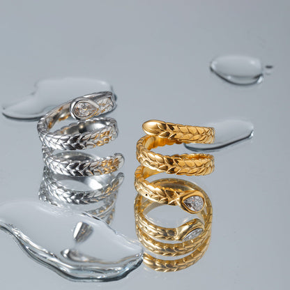 Davina Gold Snake Ring