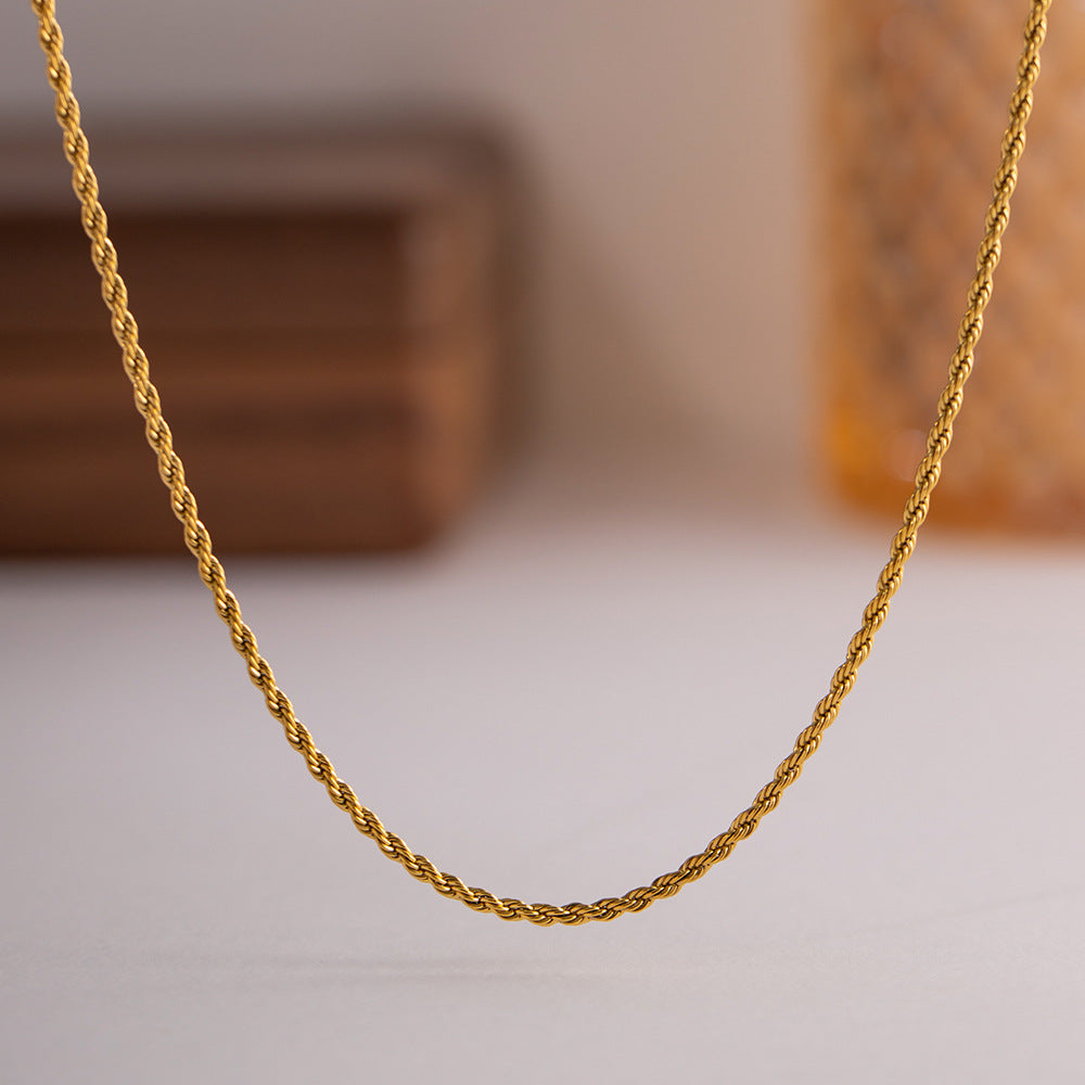 Calle Gold Twisted Chain Necklace