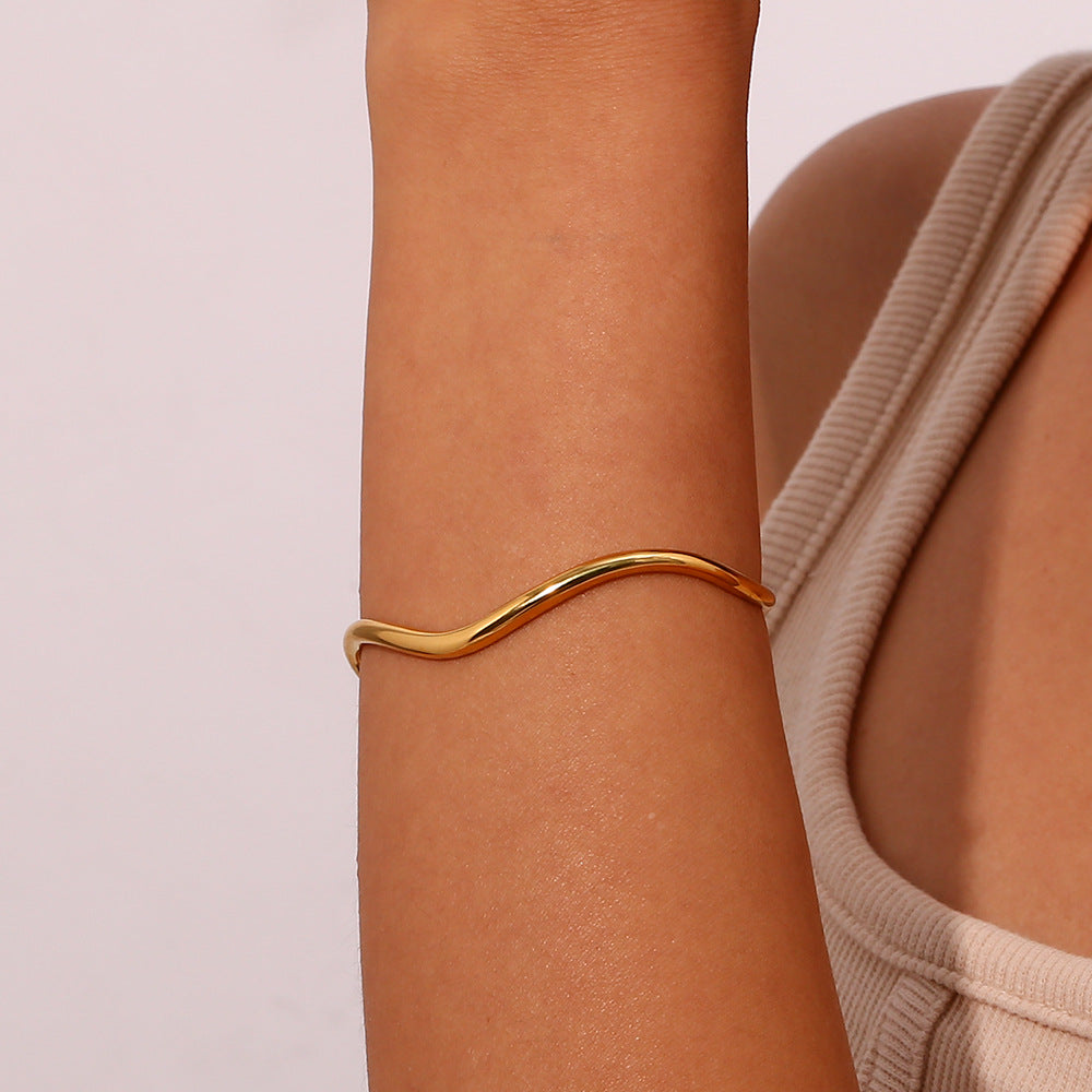 Lucinda Gold-Plated Cuff Bracelet