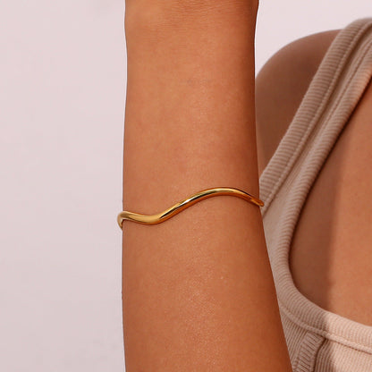 Lucinda Gold-Plated Cuff Bracelet