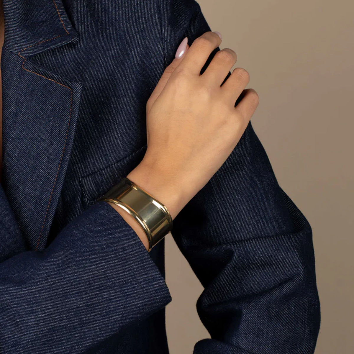 Rachel Gold Cuff Bracelet