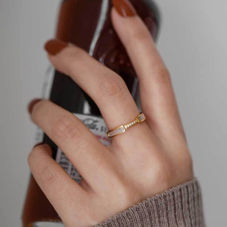 Gabrielle Gold & Simulated Diamond Ring