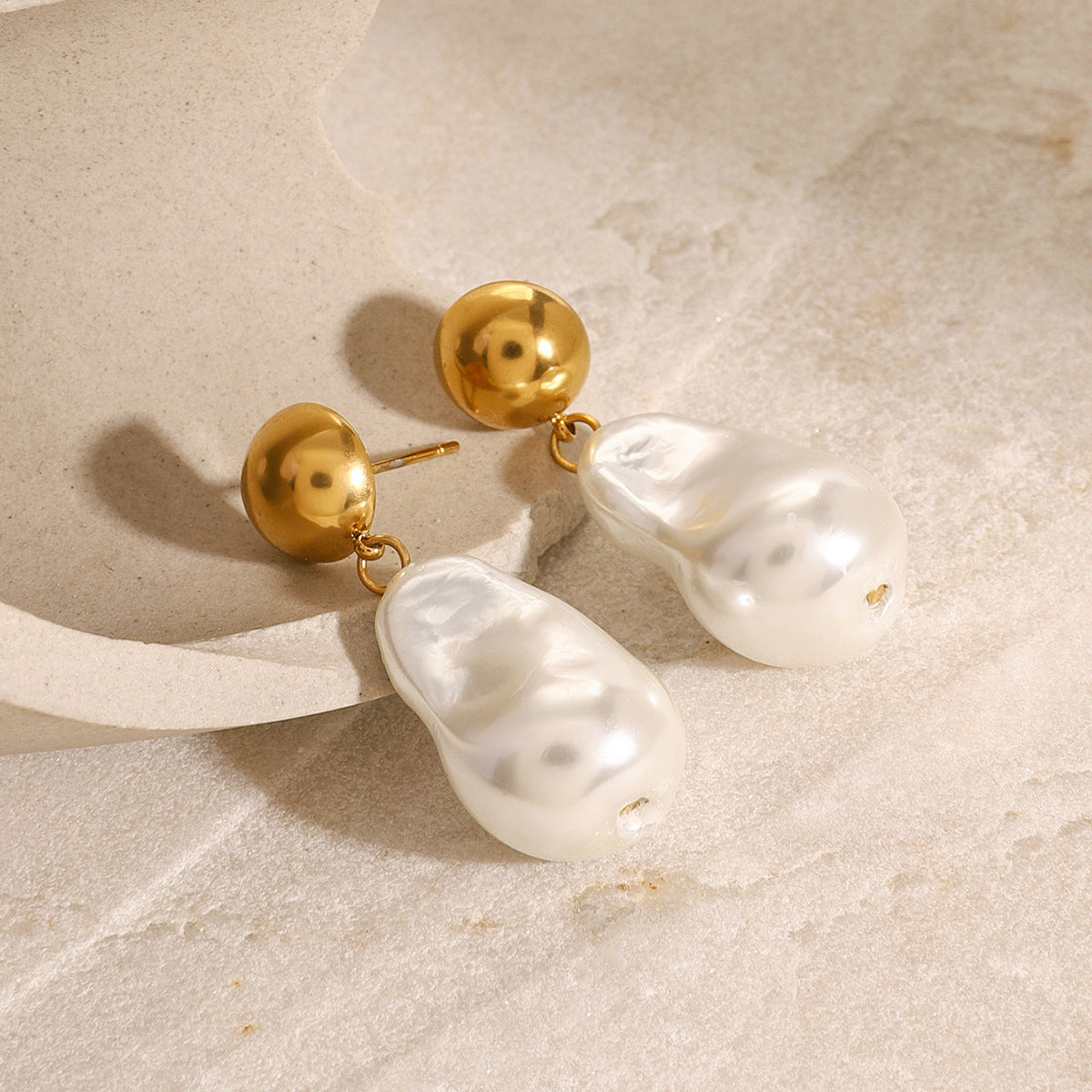 Ariana Earrings with Dangling Pearls