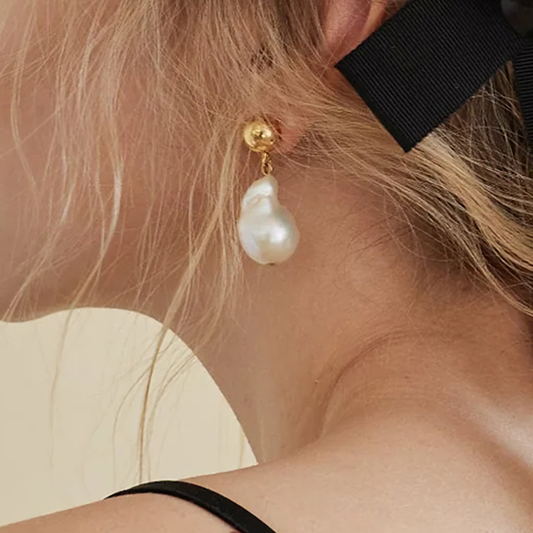 Ariana Earrings with Dangling Pearls