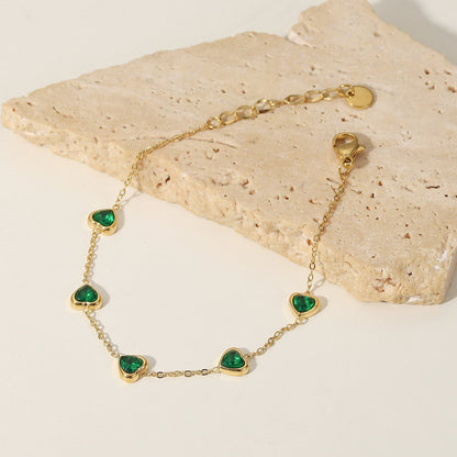 Green Heart Bracelet