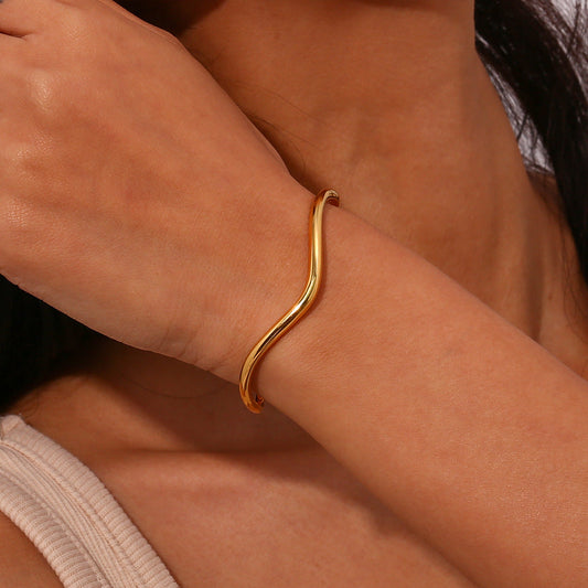 Lucinda Gold-Plated Cuff Bracelet