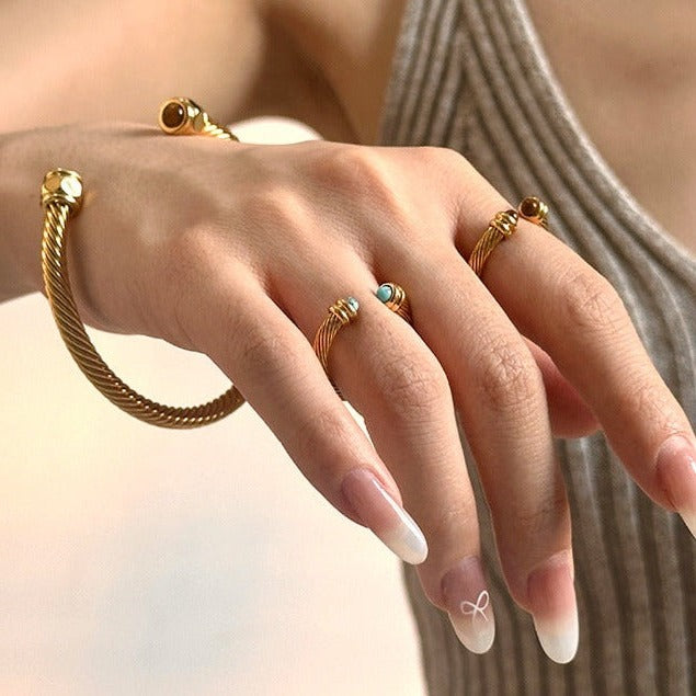 Thea Gold Cuff Bracelet