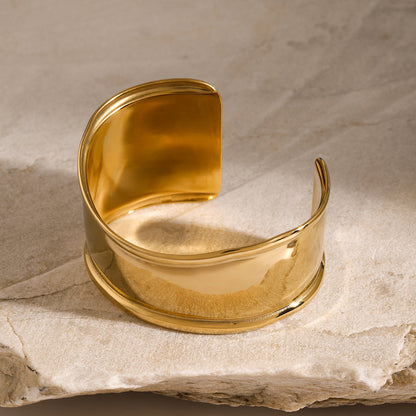 Rachel Gold Cuff Bracelet