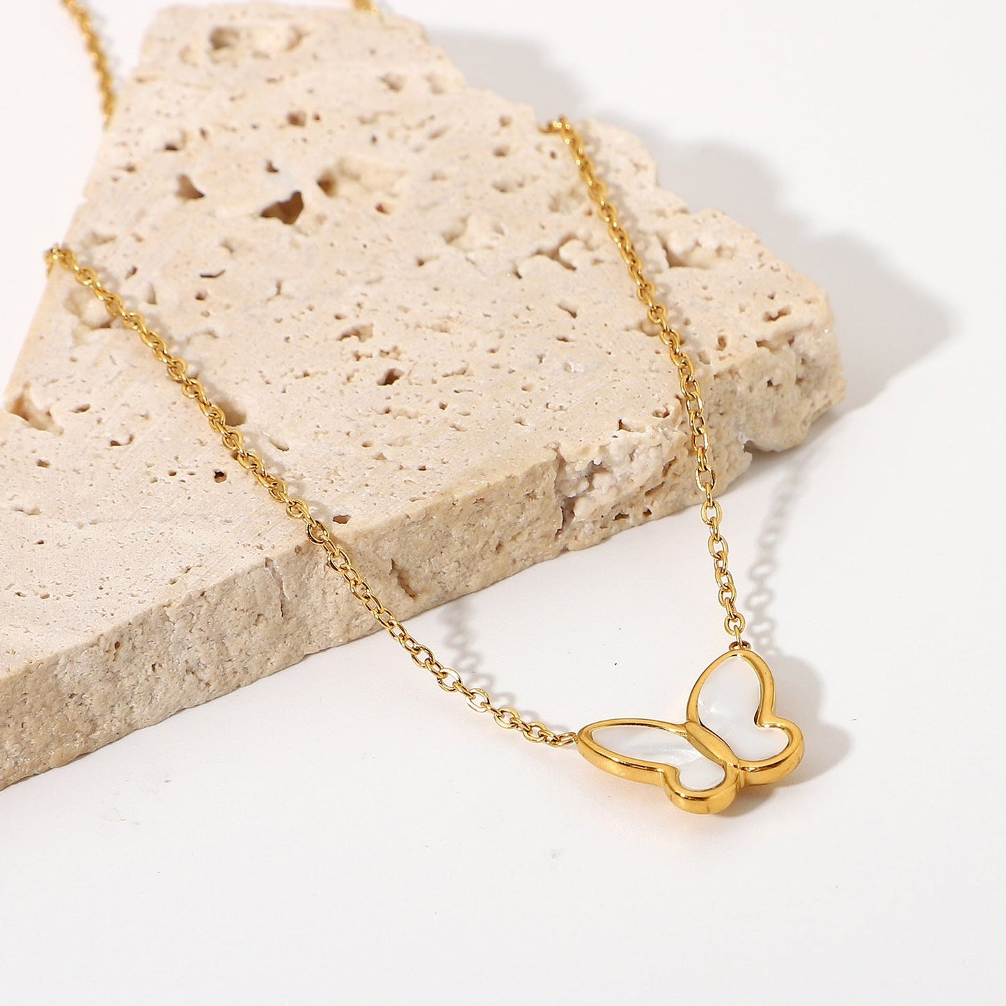 Mother-of-Pearl Butterfly Necklace