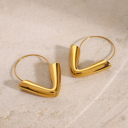 Arcadia Pointed Hoop Earrings in Gold