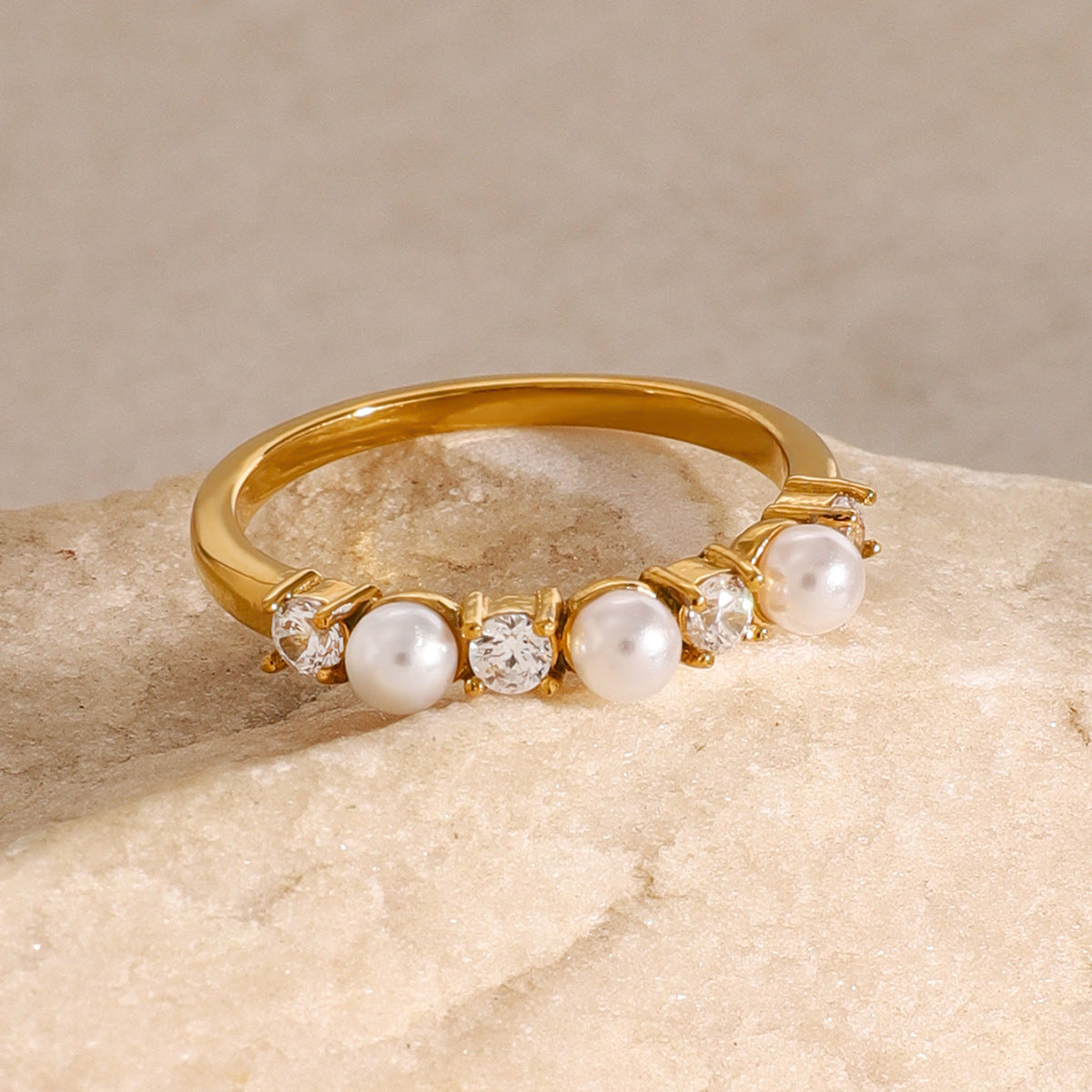Keisha Diamond & Pearl Ring
