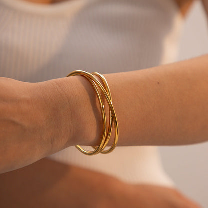 Dolly Gold Plated Bangle Bracelet