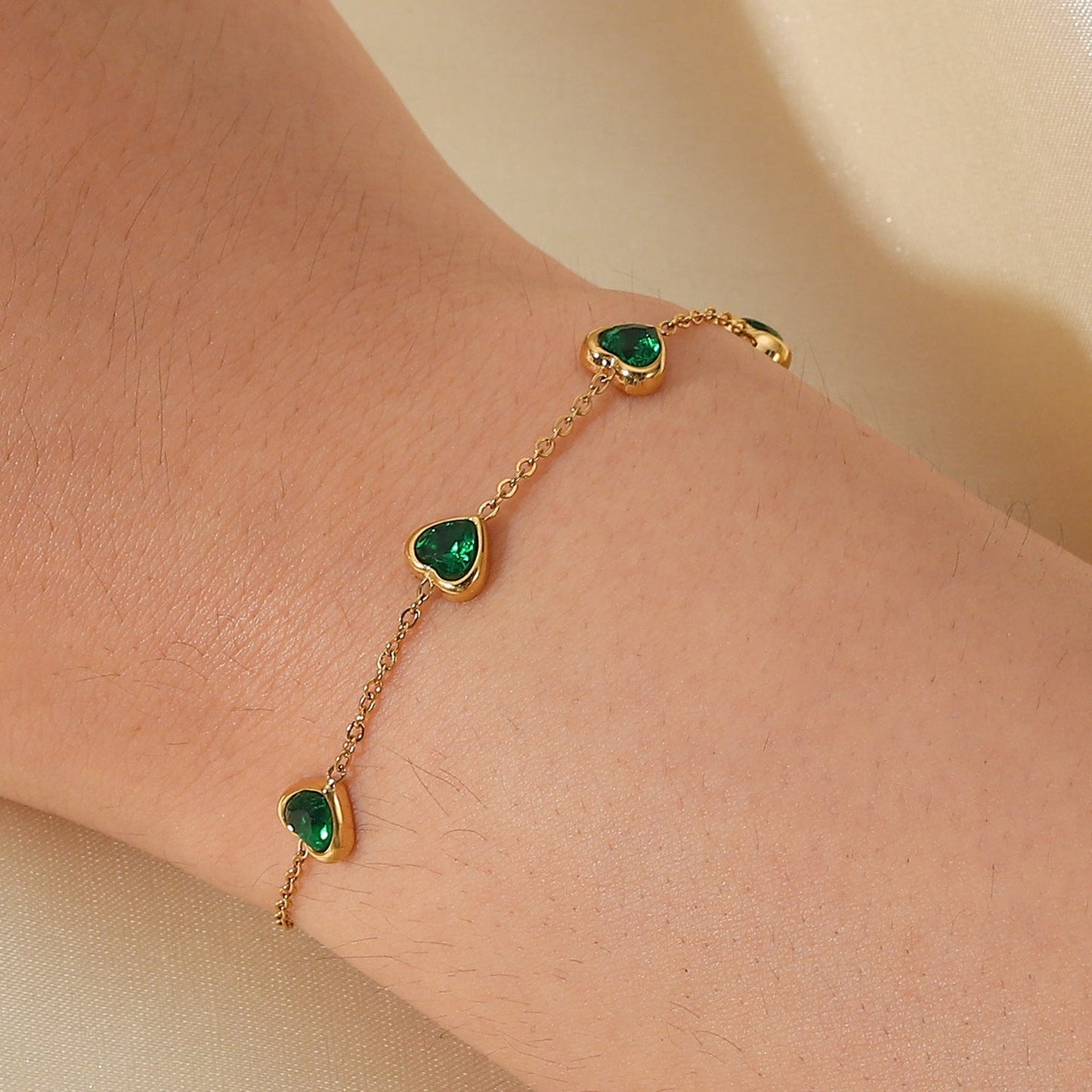 Green Heart Bracelet