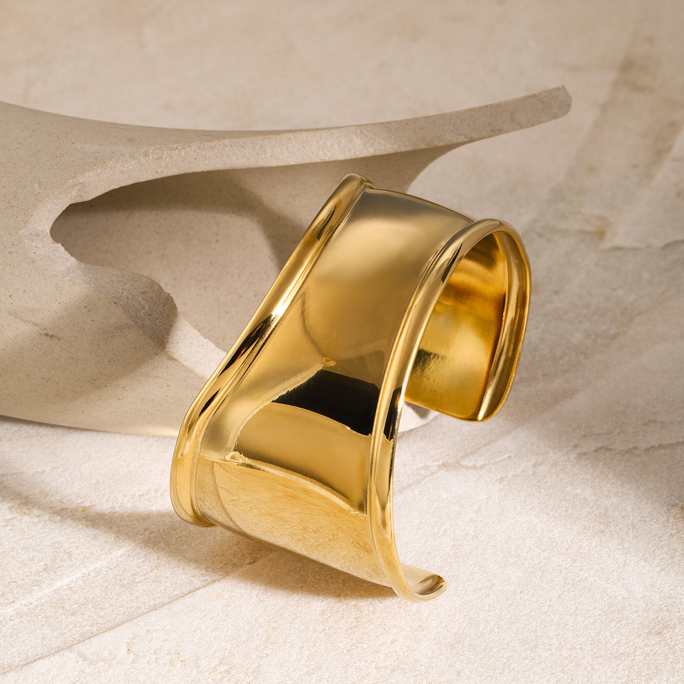 Rachel Gold Cuff Bracelet