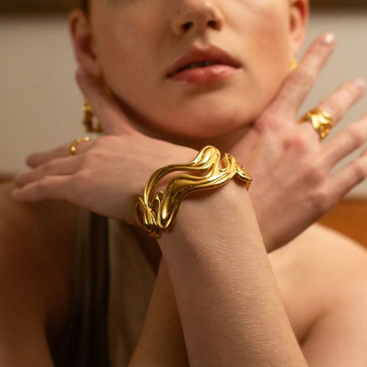 Anissa Gold Cuff Bracelet