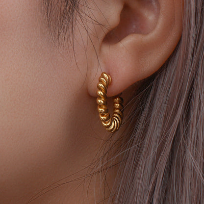 Brynlee Twisted Hoop Earrings