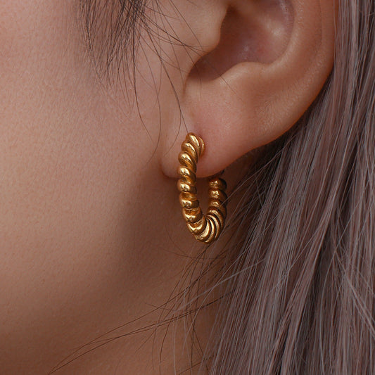 Brynlee Twisted Hoop Earrings