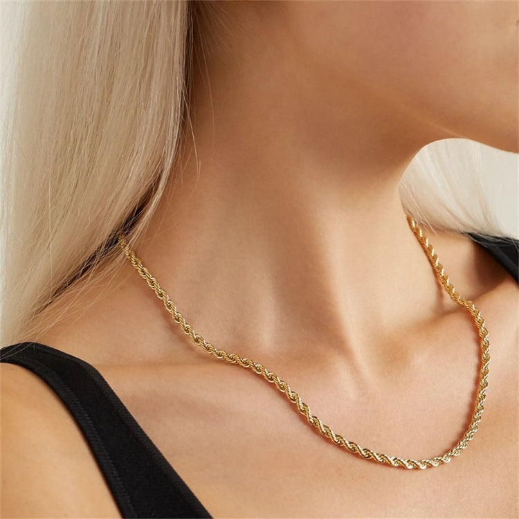 Bianca Gold Twisted Chain Necklace