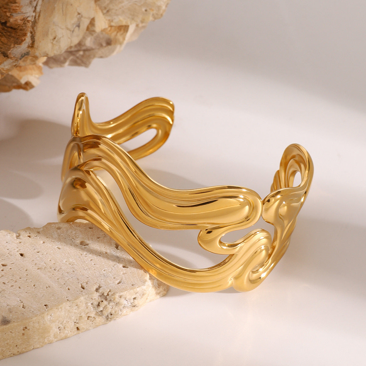 Anissa Gold Cuff Bracelet