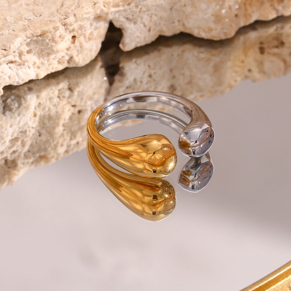 Seren Two-Tone Gold Ring