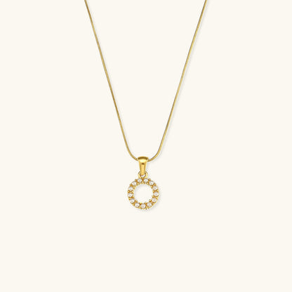 Pearl Necklace with Initial Letter - Colette