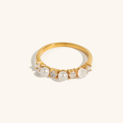 Keisha Diamond & Pearl Ring