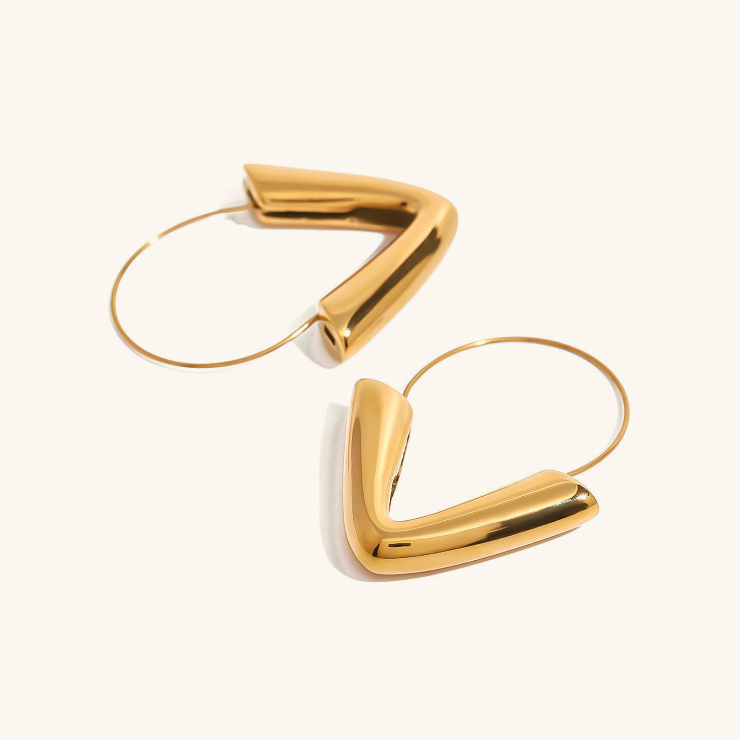 Arcadia Pointed Hoop Earrings in Gold