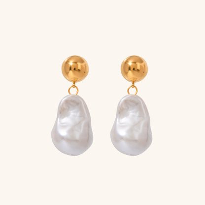 Ariana Earrings with Dangling Pearls
