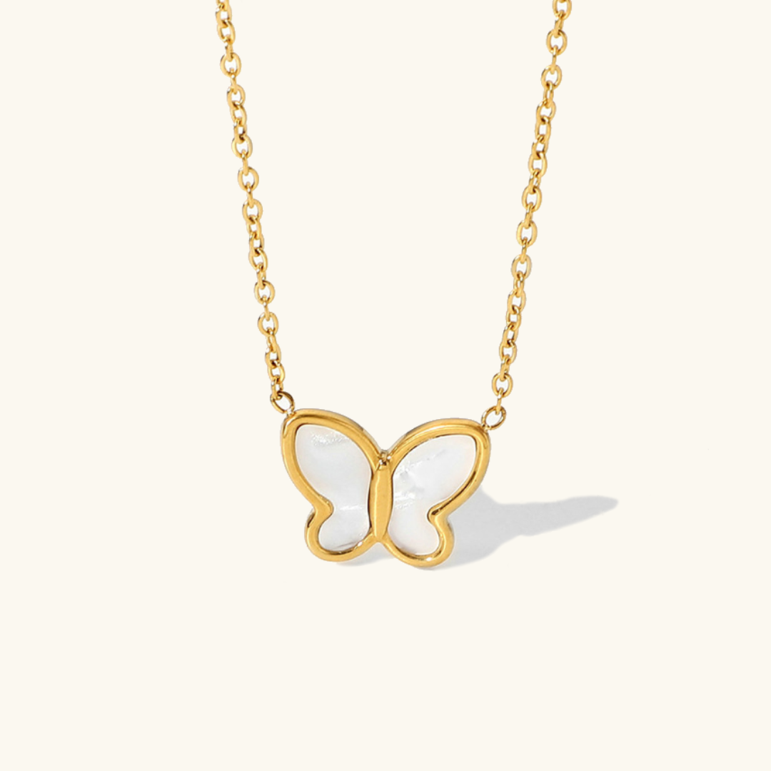 Mother-of-Pearl Butterfly Necklace