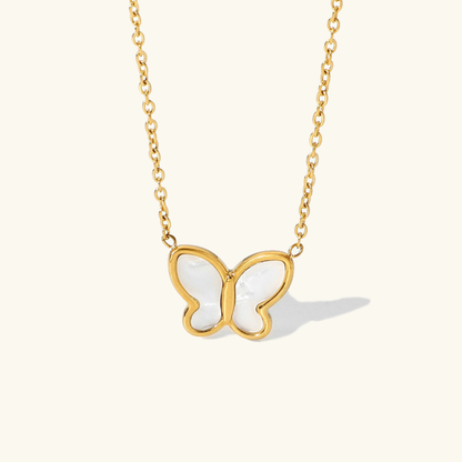 Mother-of-Pearl Butterfly Necklace