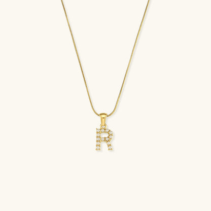 Pearl Necklace with Initial Letter - Colette