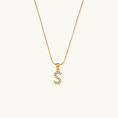 Pearl Necklace with Initial Letter - Colette