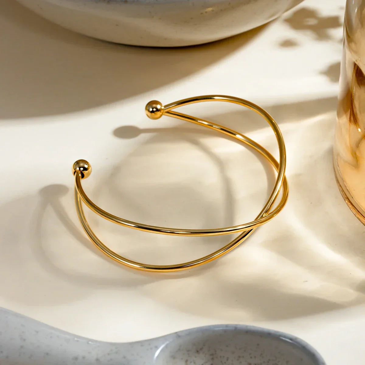 Chelsea Gold-Plated Open Cuff Bracelet