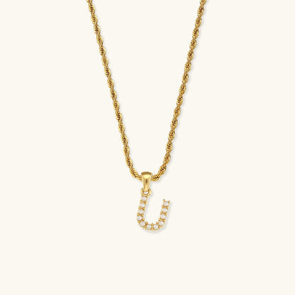Pearl Necklace with Initial - Elodie