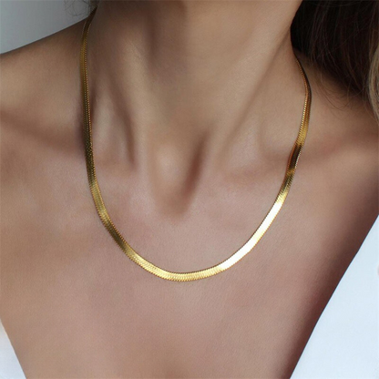 Elizabeth Chevron Gold Necklace